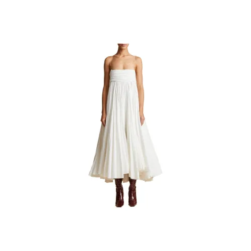 KHAITE Sleeveless Dresses Women's White