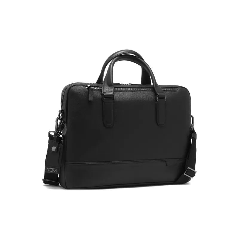 TUMI Cow Leather Shoulder Bag Crossbody Bag Handbag Regular Men's Black-2
