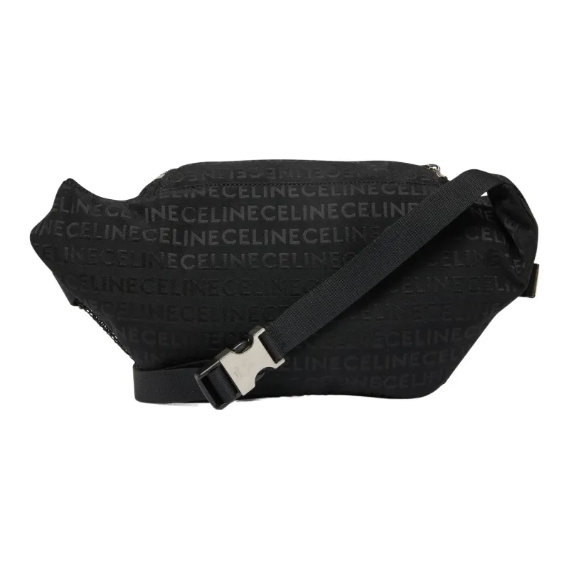 CELINE Jacquard Calfskin One Shoulder Crossbody Bag, Sling Bag, Fanny Pack Men's Black-2