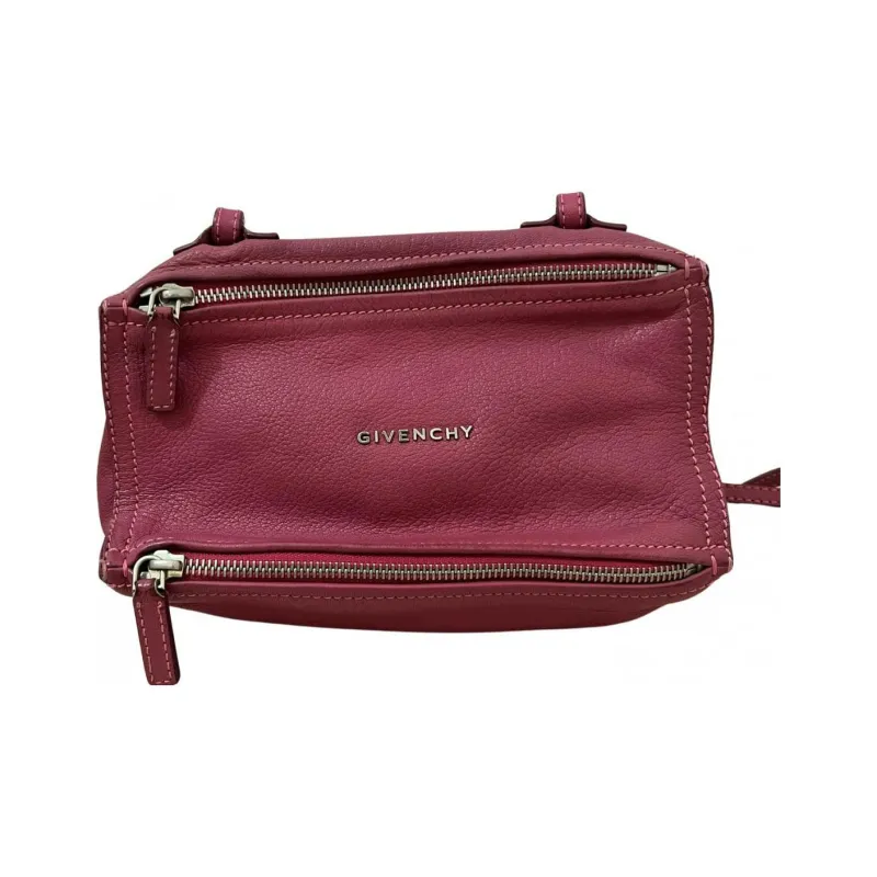 GIVENCHY Pandora Leather Handbag Medium Size Women's Fuchsia-1
