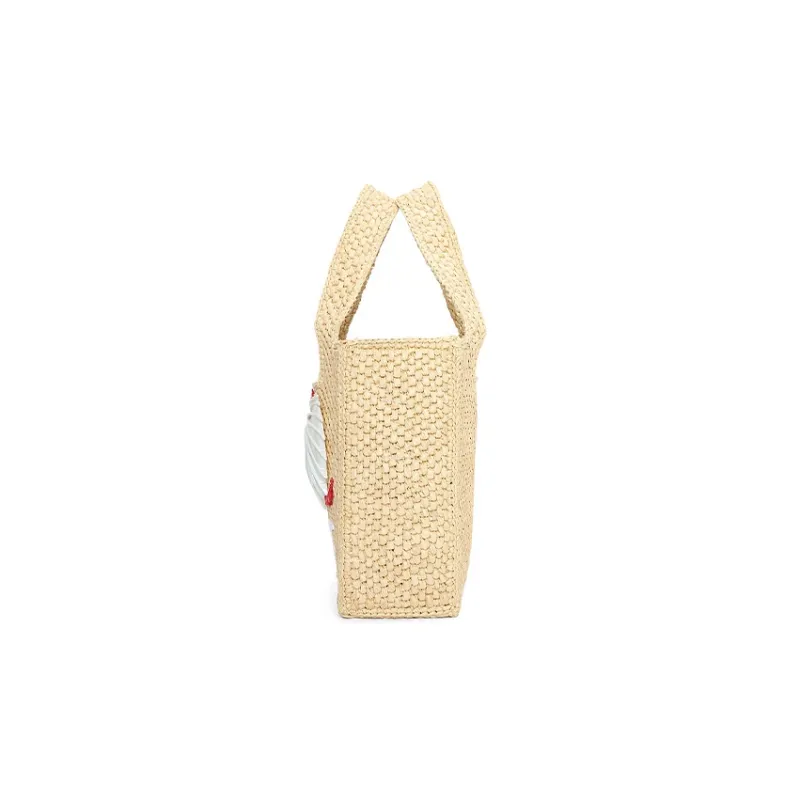 LOEWE Raffia Fiber Tote Bag Shopping Bag Handbag Mini Women's Natural-2