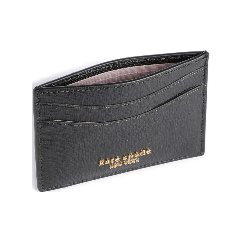 Kate Spade Saffiano Leather Card Holder Card Holder Women's Black-3