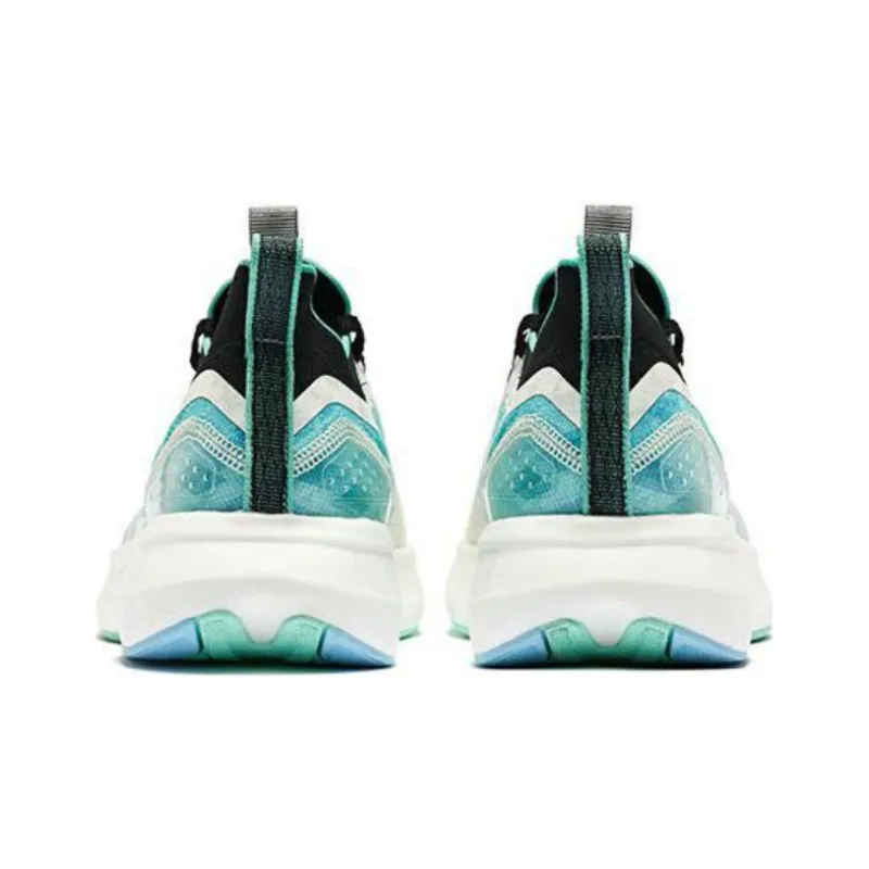 QIAODAN Popular 12Plus Anti Slip Wear Resistant Low Top Running Shoes Men's White Green-2