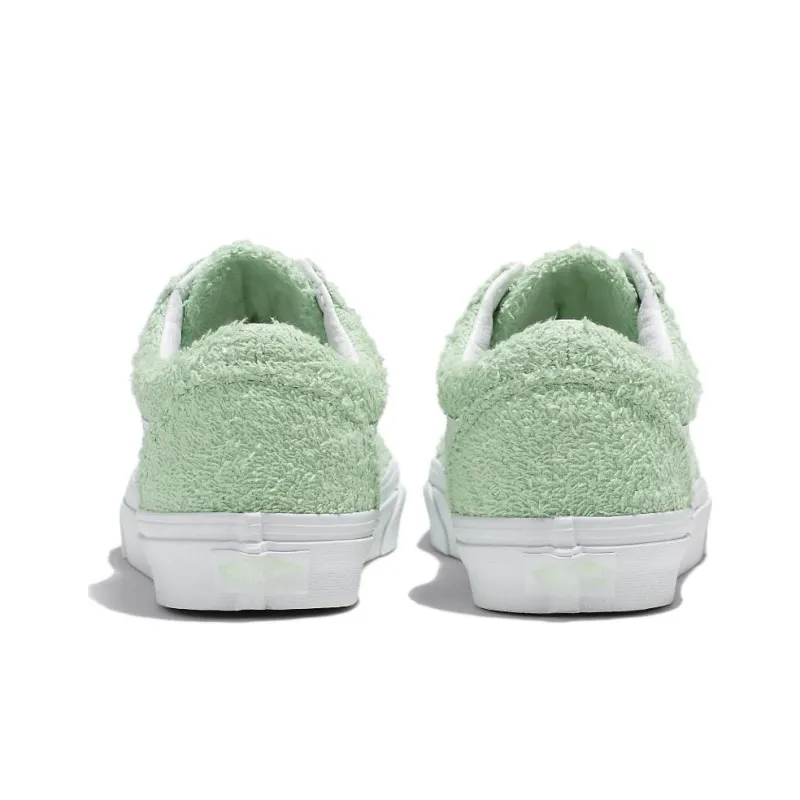 Vans Old Skool Anti Slip Wear Resistant Low Top Skateboard Shoes Unisex Green White-3