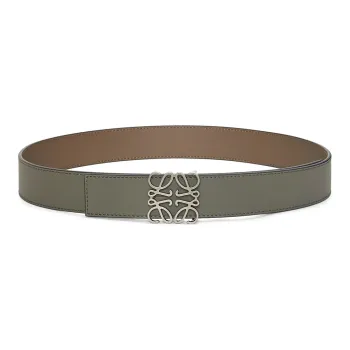 LOEWE Cow Leather Belts Men's Green Width 3.5cm