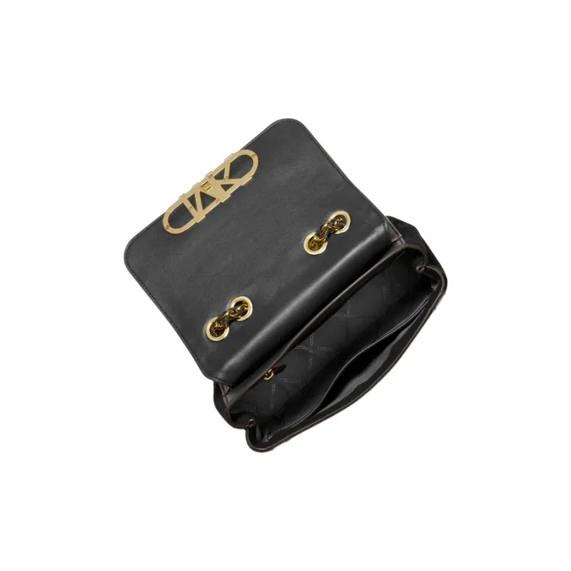 MICHAEL KORS PARKER Suede Bonded Leather Crossbody Bag Shoulder Bag Women's Black-1