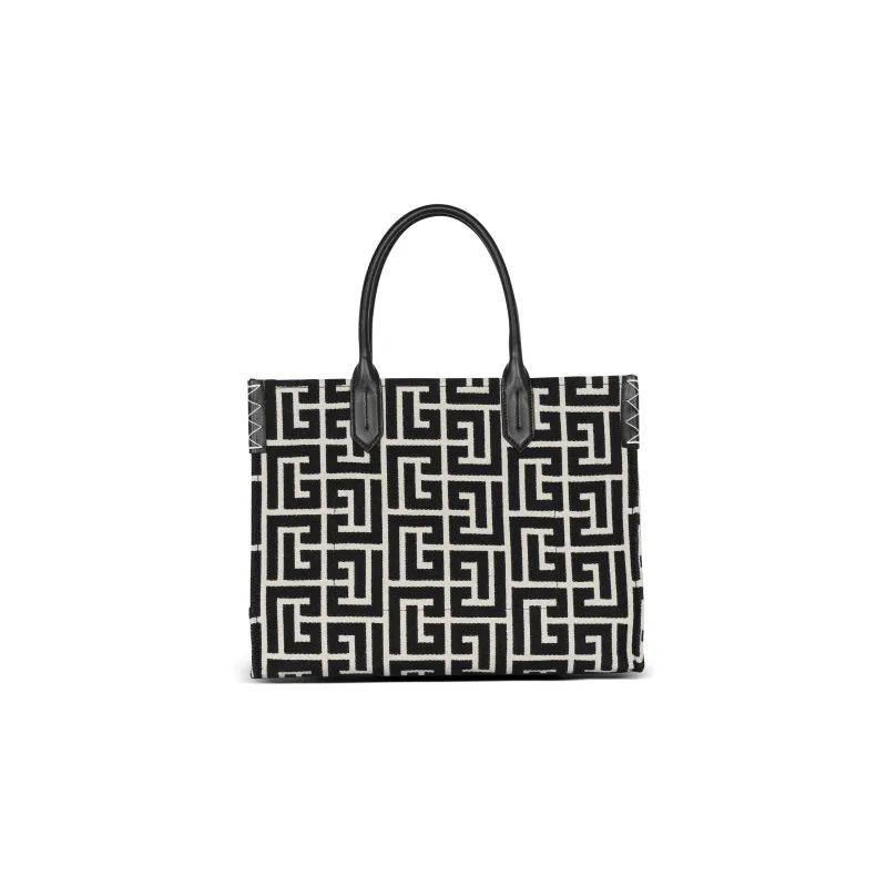 BALMAIN B Army 42 Monogrammed Jacquard Tote Bag-2