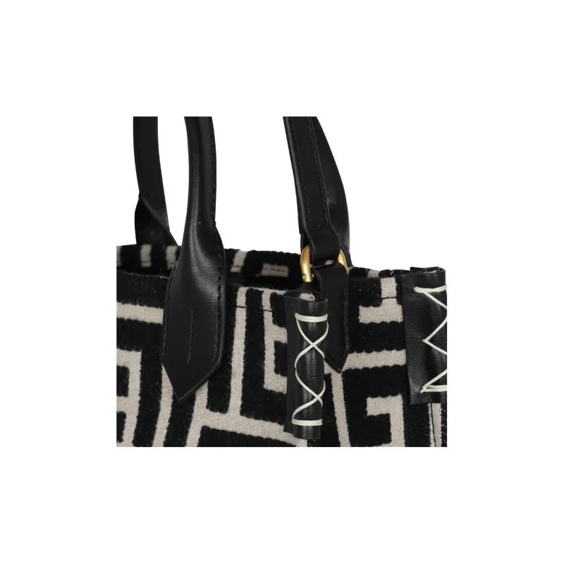 BALMAIN B ARMY Leather Shoulder Bag, Crossbody Bag, Handbag Women's Black-3
