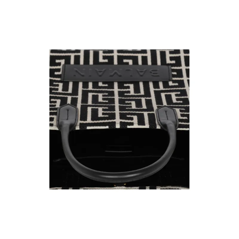 BALMAIN B Army 42 Monogrammed Jacquard Tote Bag-3