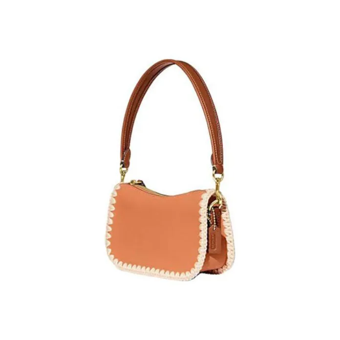 COACH Swinger Cow Leather Shoulder Bag, Handbag, Shoulder Bag Women's Orange-2