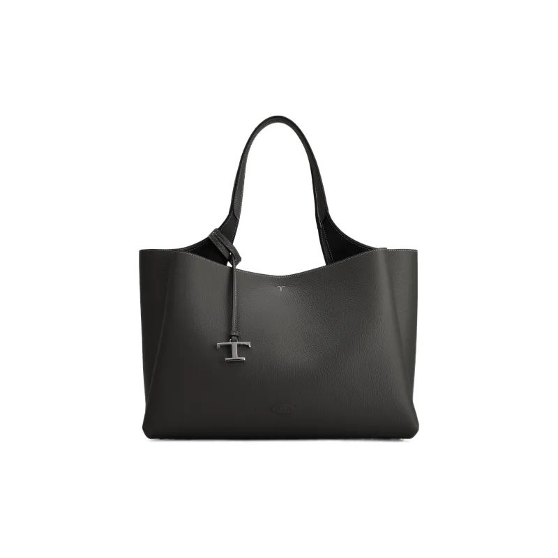 TOD'S T Timeless Logo Plaque Medium Tote Bag-0