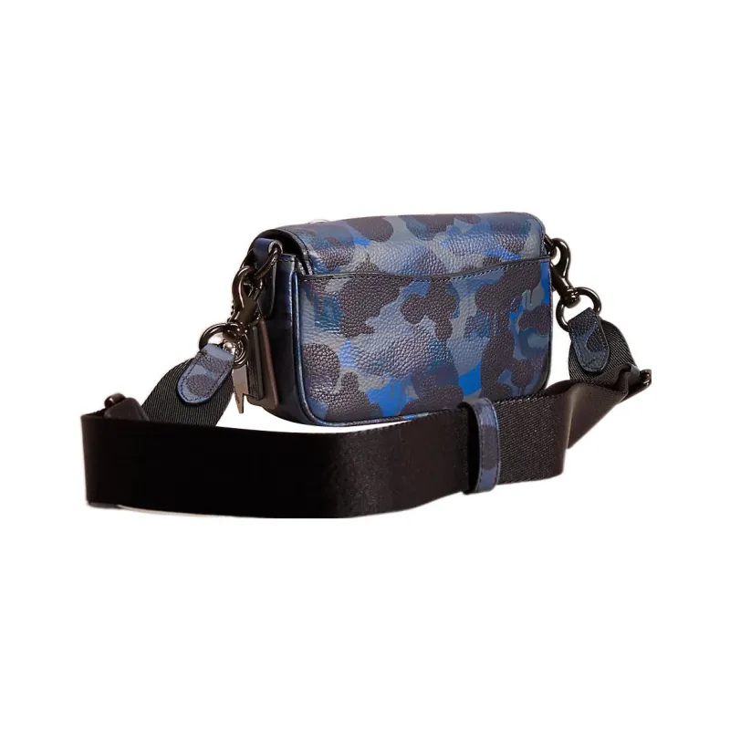 COACH Soft Tabby Pebbled Leather Bacchus Bag, Sling Bag, Shoulder Bag, Crossbody Bag Regular Men's Blue-1