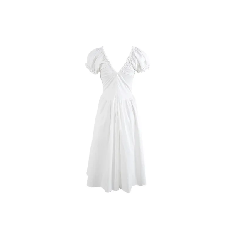 CLOUD SEASON Short Sleeved Dresses Women's White-1