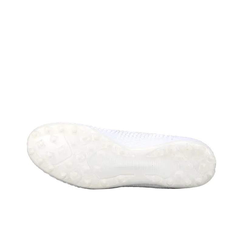 LiNing MG Rubber Short Studs Artificial Ground Cushioning Soccer Shoes Men's White-4