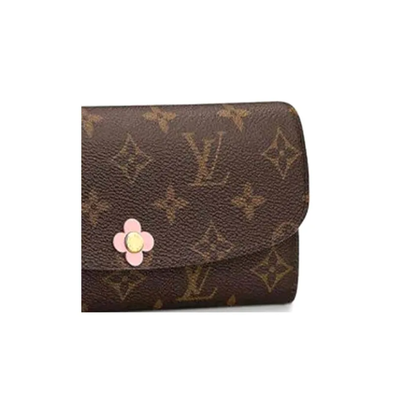 LOUIS VUITTON Wallet Emilie Monogram Brown-5