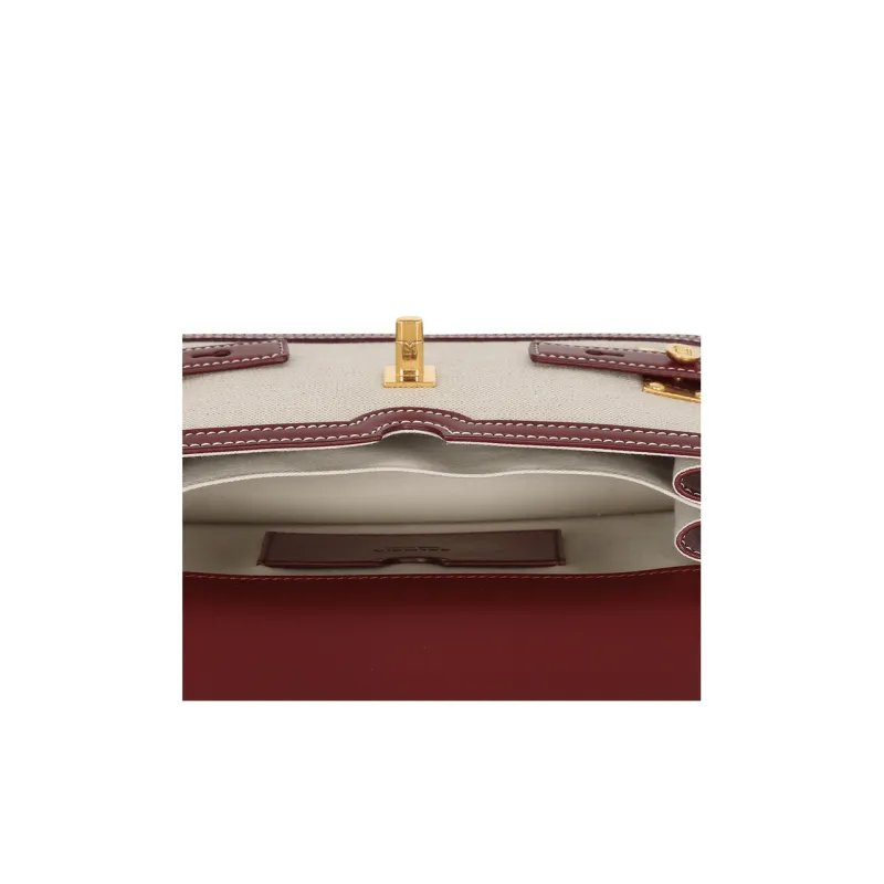 BALMAIN B BUZZ Canvas Leather Canvas Bag, Shoulder Bag, Crossbody Bag, Handbag Women's Beige-4