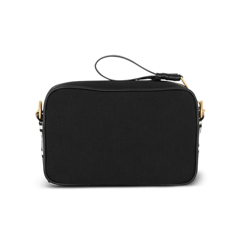 BALMAIN B ARMY Canvas Leather Shoulder Bag, Crossbody Bag, Clutch Regular Women's Black-1