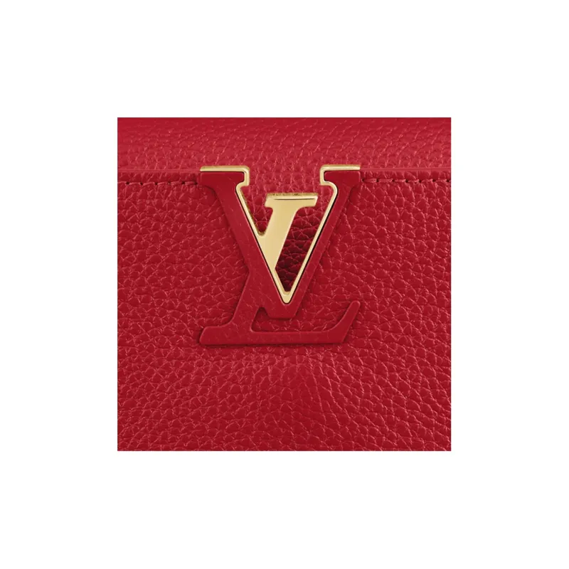LOUIS VUITTON Taurillon Leather Handbag, Shoulder Bag, Crossbody Bag Mini Women's Candy/Bright Red-4