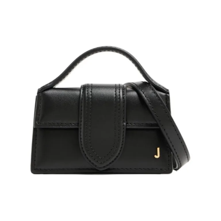 Jacquemus Cow Leather Shoulder Bag Crossbody Bag Handbag Mini Women's Black-1