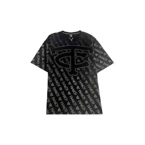 TCH T-Shirts Unisex Black Base With Silver Logo