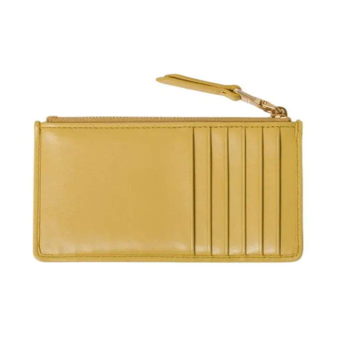 MIU MIU Matelassé Nappa Leather Wallet Regular Women's Yellow-1