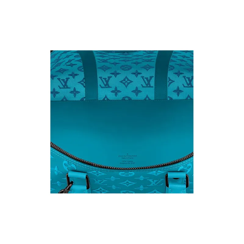 LOUIS VUITTON Keepall Triangle Monogram Mesh 50 Turquoise-5