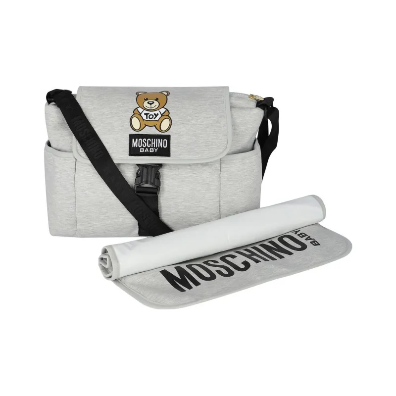 MOSCHINO Crossbody Bag Shoulder Bag Unisex Mixed Color Gray-2