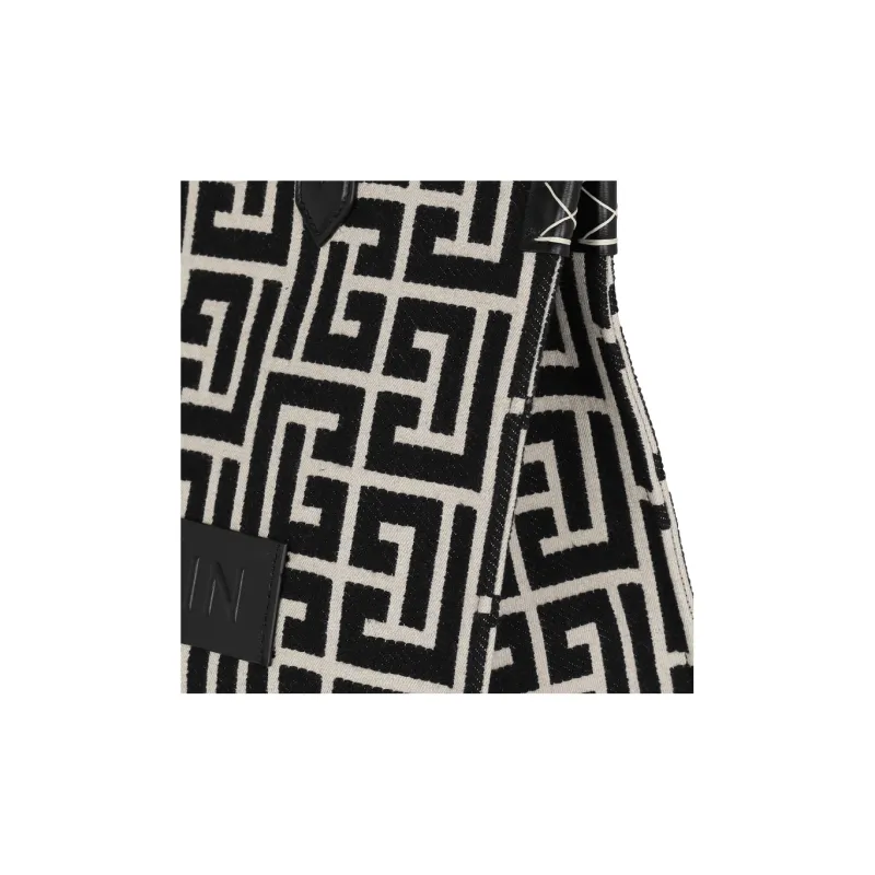 BALMAIN B Army 42 Monogrammed Jacquard Tote Bag-5