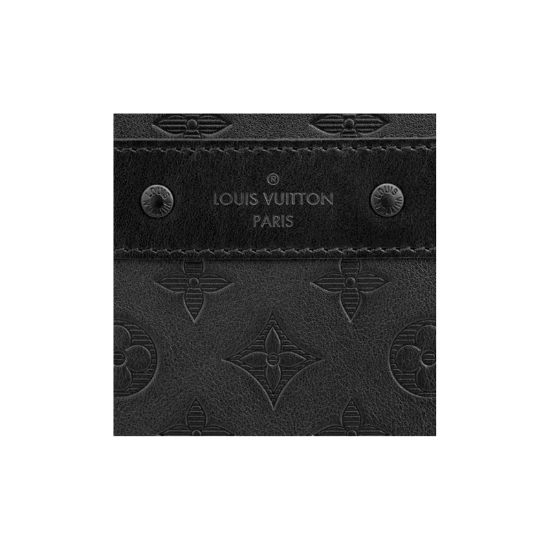 LOUIS VUITTON Leather Toiletry Bag Tubas Men's Black-5