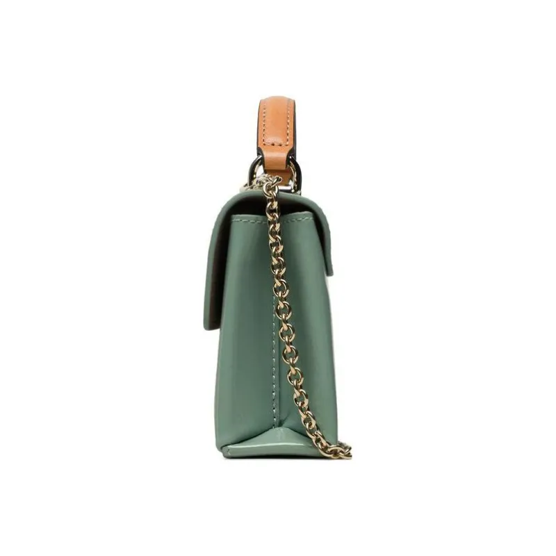 Furla 1927 Collection Patent Leather Shoulder Bag Crossbody Bag Handbag Mini Women's Green-2