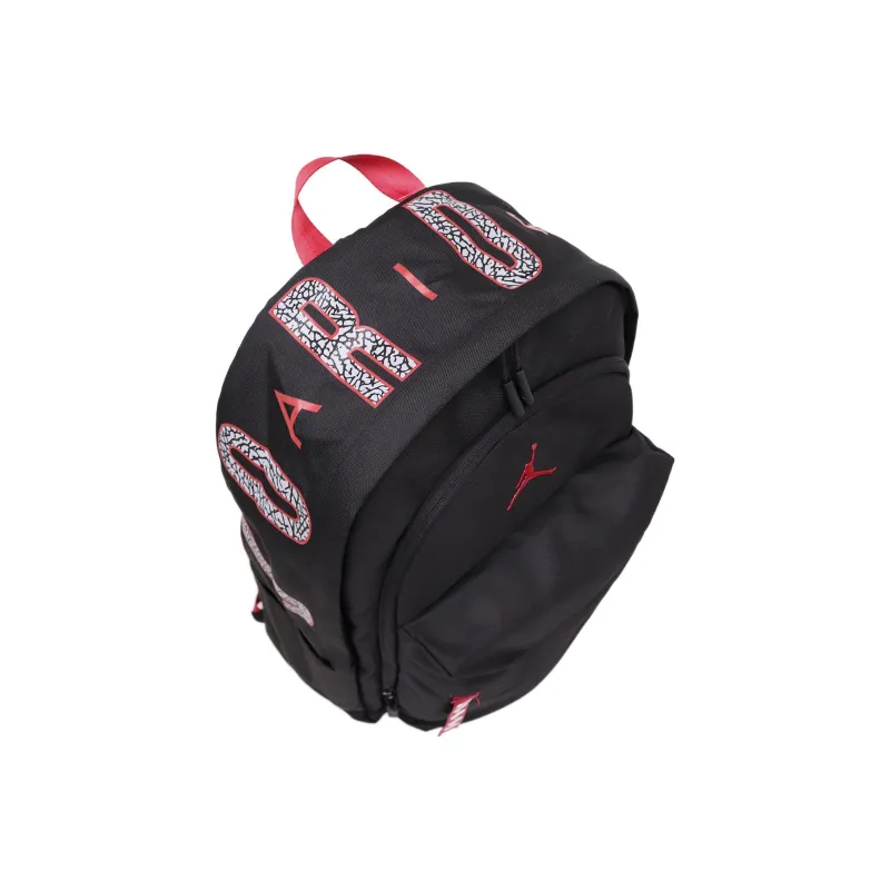 Jordan Polyester Backpack Regular Unisex Black Red-3