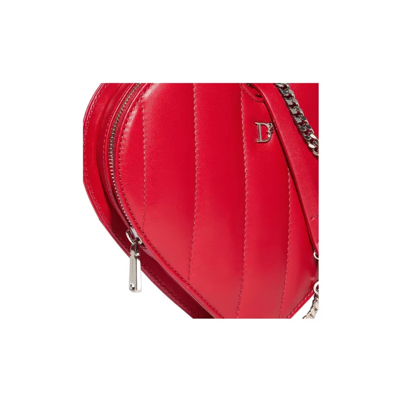 DSQUARED 2 Leather Shoulder Bag Crossbody Bag Women's Red-4