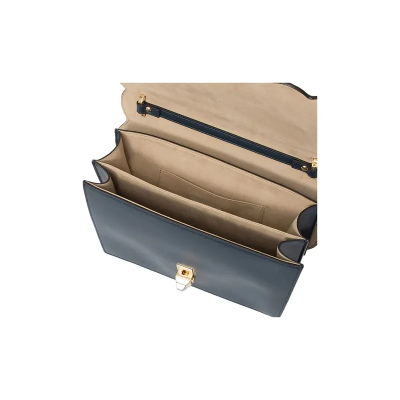 FENDI Kan I Cow Leather Handbag Shoulder Bag Crossbody Bag Women's Blue-2