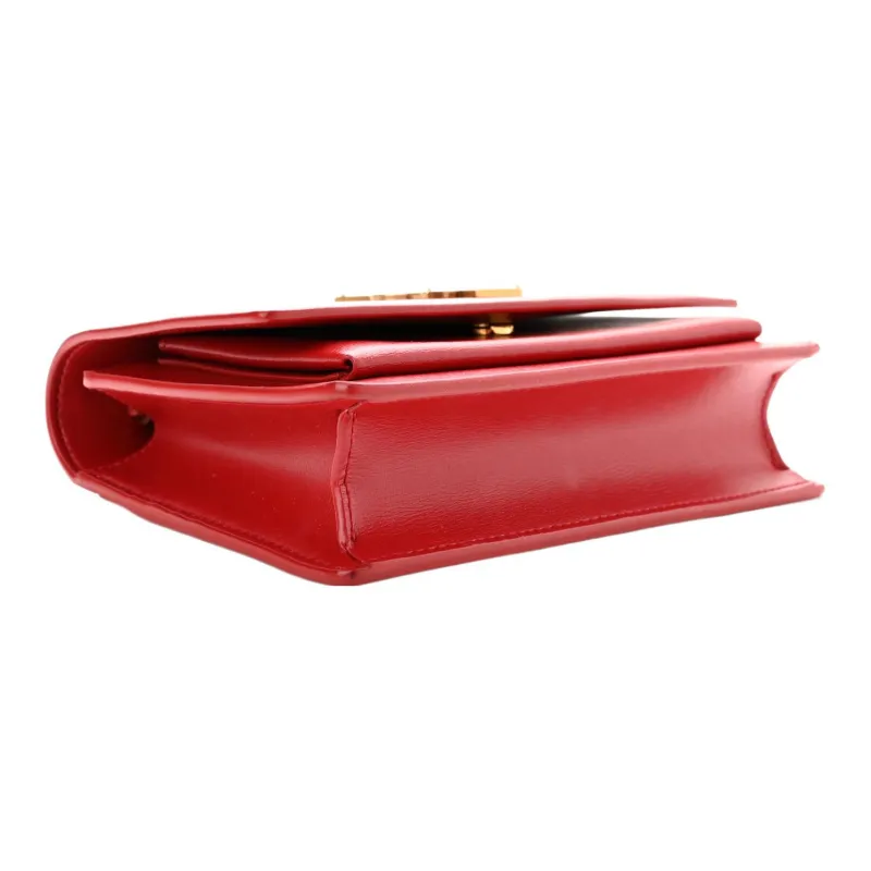SAINT LAURENT SUNSET Smooth Cow Leather Sunset Bag One Shoulder Handbag Crossbody Bag Regular Women's Red-3