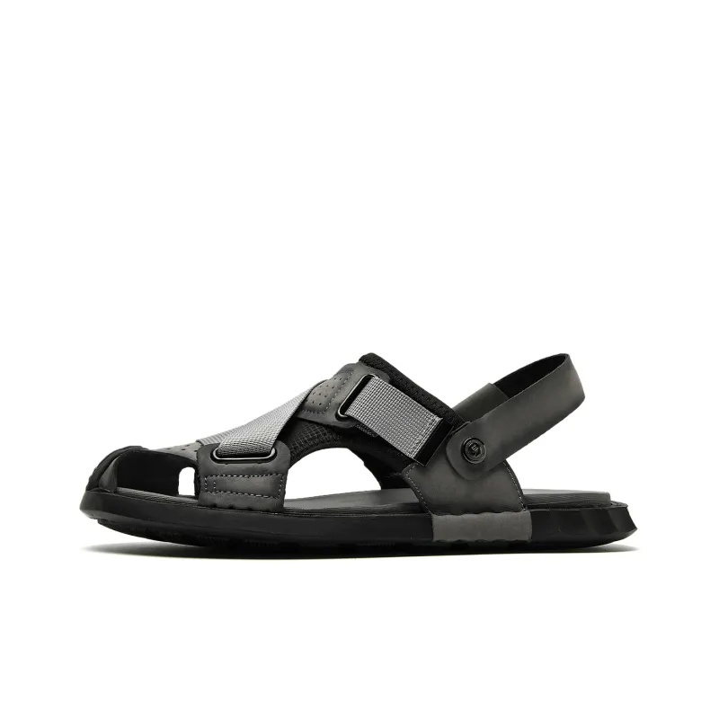 HLA Beach Sandals Men Gray/Brown-0
