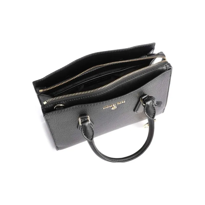 MICHAEL KORS Valerie Litchi Grain Pebbled Leather Handbag Small Size Women's Black-7