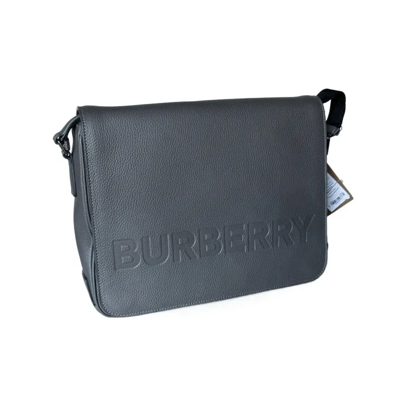 Burberry Leather Shoulder Bag Crossbody Bag Regular Unisex Gray-1