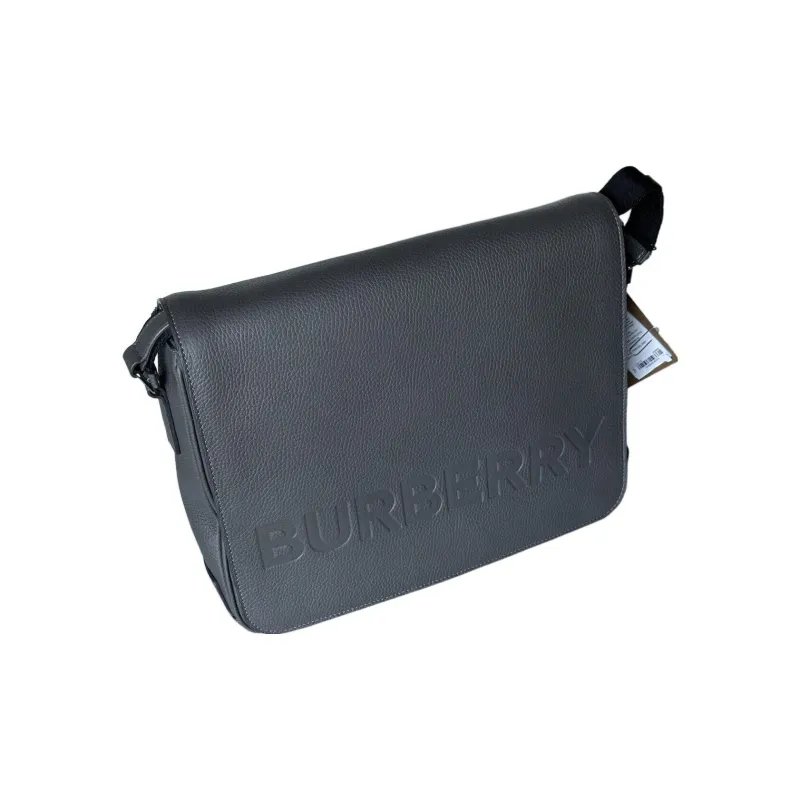 Burberry Leather Shoulder Bag Crossbody Bag Regular Unisex Gray-2