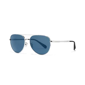 COACH Alloy Aviator Sunglasses Men's Silver