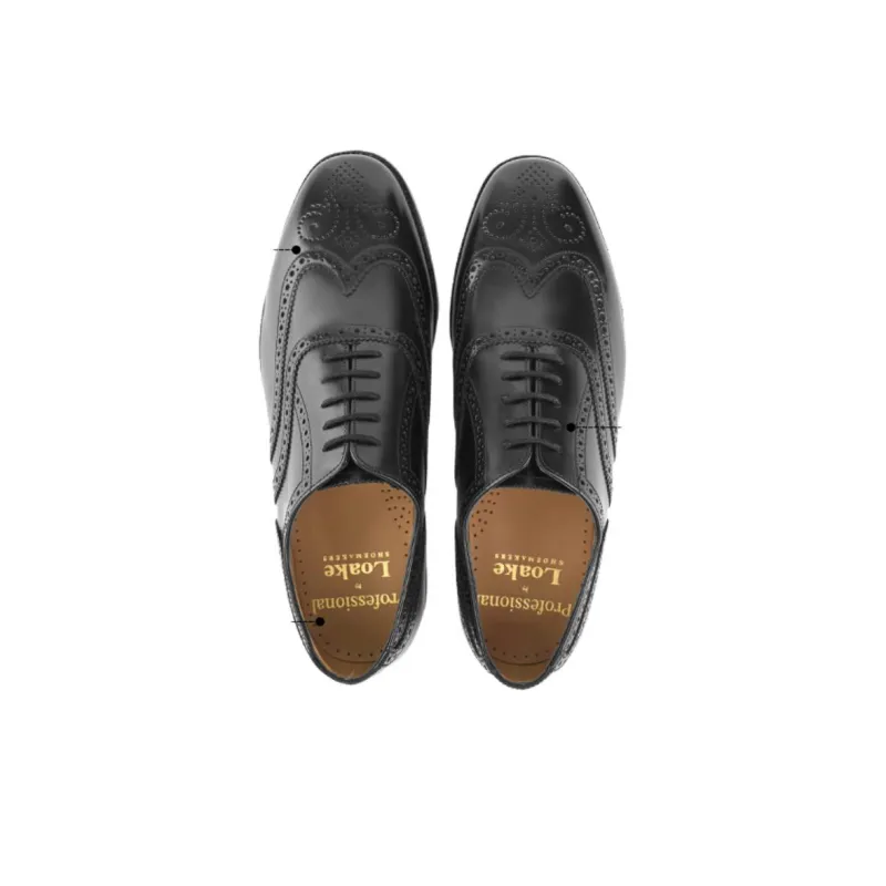 LOAKE Dress Shoes Men Low Top Black-4