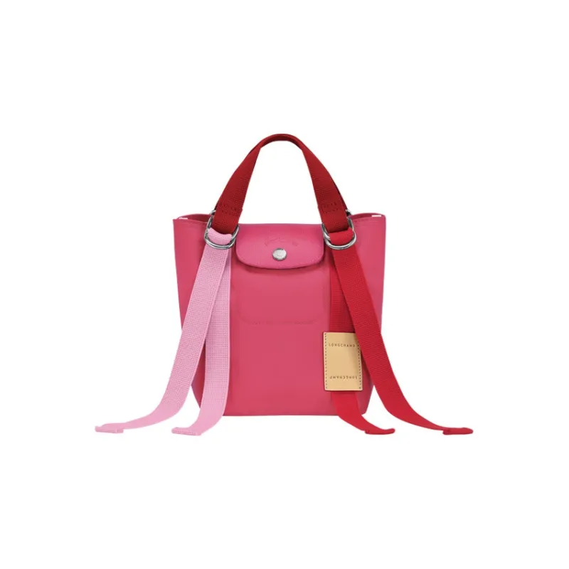 LONGCHAMP Le Pliage Re play Canvas With Leather Trim Canvas Shoulder Bag, Handbag Trumpets Women's Peach Pink-1