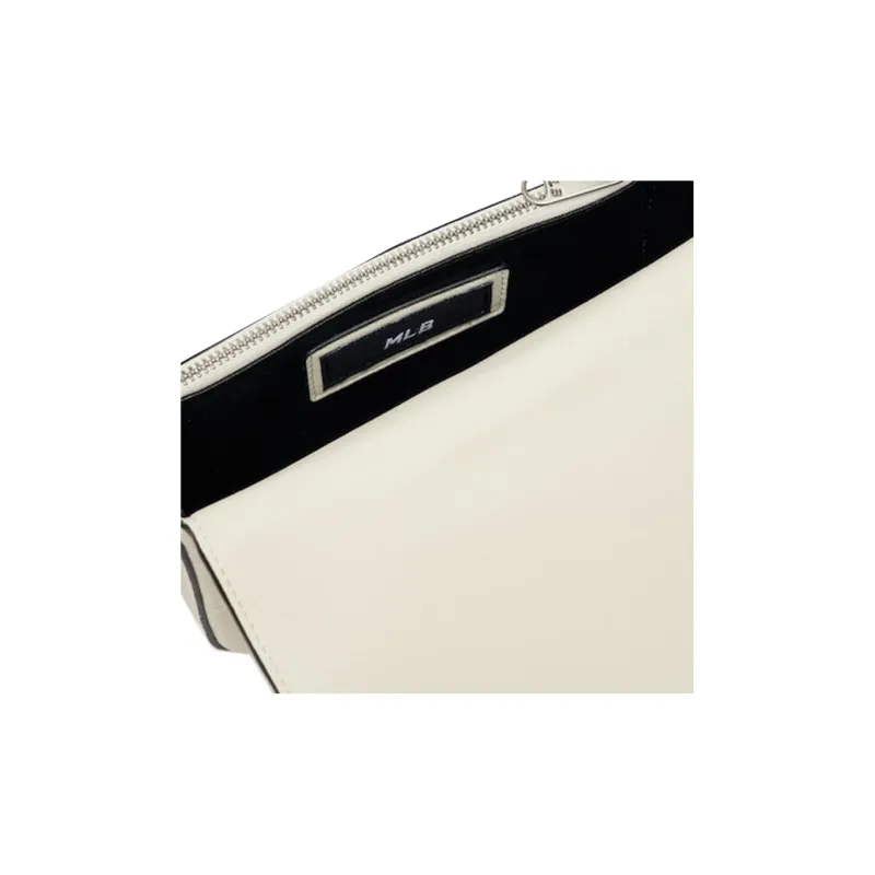 MLB Monogram Collection Polyester, Elastane, Cotton Combo Bag, Crossbody Bag, Shoulder Bag Unisex Cream White-6