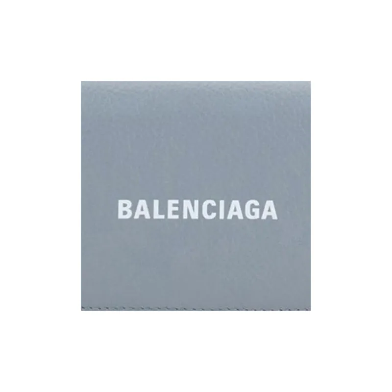 Balenciaga Cow Leather Clutches Wallets Mini Women's Blue-5
