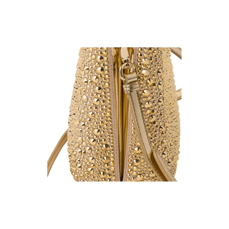 PRADA Panier Fabric Bucket Bag Tote Bag Shopping Bag Shoulder Bag Crossbody Bag Handbag Women's Gold-5