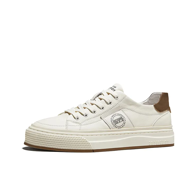 Hautton Jeans Stylish Skateboarding Shoes Men's White-0