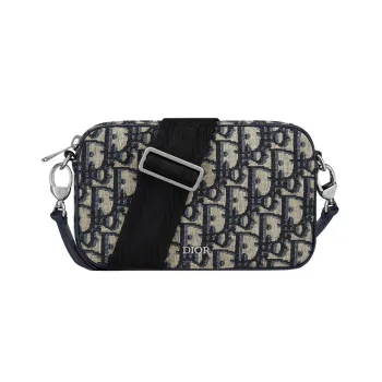 DIOR Canvas Handbag, Combo Bag, Shoulder Bag, Crossbody Bag, Kids' Bag Small Size Kids' Beige And Black Denim Blue