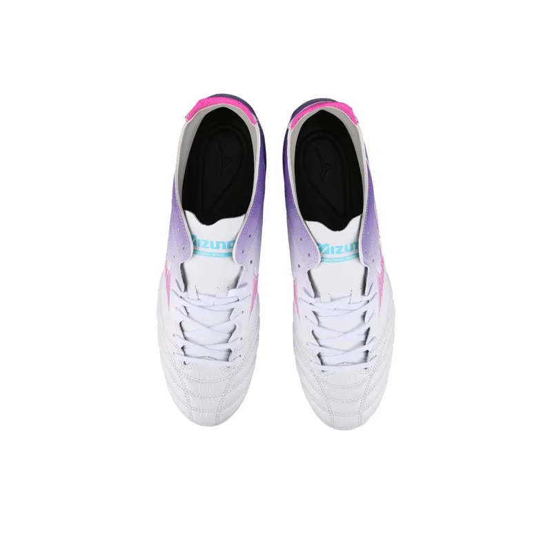 Mizuno AG Rubber Short Studs Cushioning Soccer Shoes Men's White Purple-3