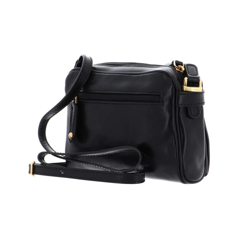 THE BRIDGE Leather Shoulder Bag Crossbody Bag Mini Women's Black-3