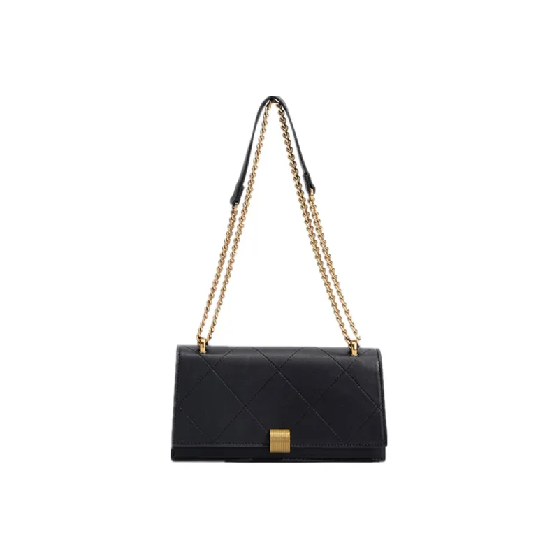 NOMK PU Baguette Bag Chain Small Square Bag Shoulder Bag Crossbody Bag Women's Green/Black/Burgundy-9