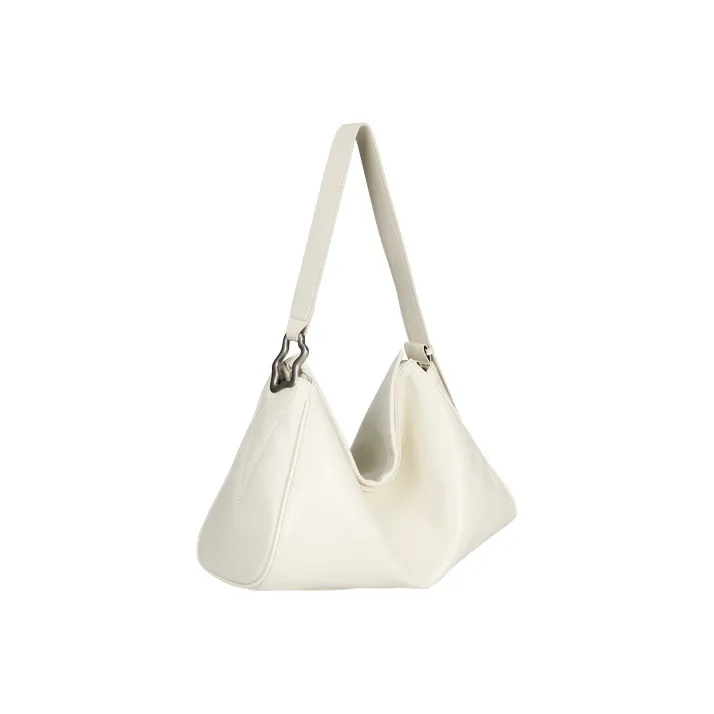 YOCAMU Cow Leather Tote Bag Shopping Bag Shoulder Bag Crossbody Bag Large Size Unisex Black/White/Silver-15